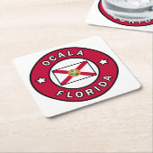 オカラフロリダ スクエアペーパーコースター (アングル)