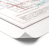 オカラ国立森林地図（1971年）フロリダのウッドランズ ポスター (角)