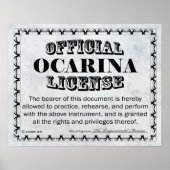 オカリナ免許 ポスター (正面)