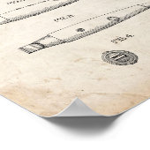 オカリナ特許 – 古い外観 ポスター (角)