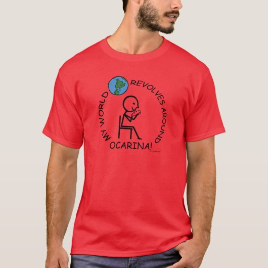 オカリナ – ワールド・リボルブのまわりに Tシャツ (正面)