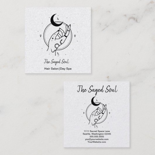 オカルトな手と月 スクエア名刺 (正面/裏面)