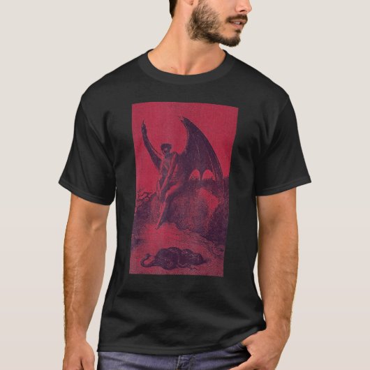 オカルトのゴシック様式のダークサタン非神聖な魔術師 Tシャツ (正面)