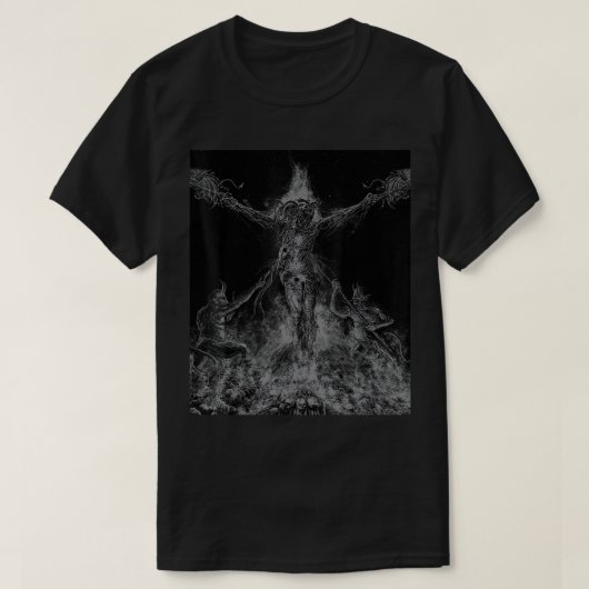 オカルトのゴシック様式のダークサタン非神聖な魔術師 Tシャツ (デザイン正面)
