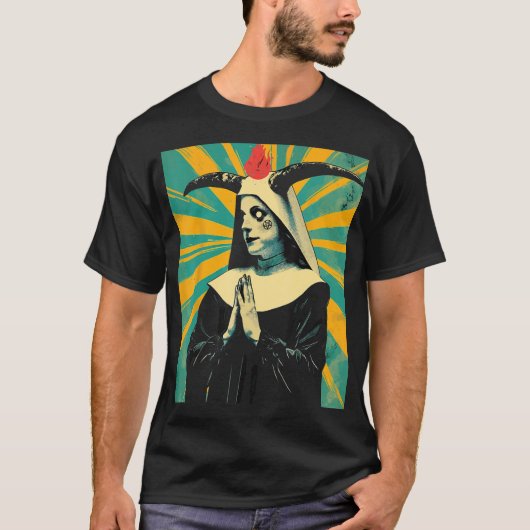 オカルトのゴシック様式のダークサタン非神聖な魔術師 Tシャツ (正面)