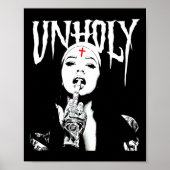 オカルトのゴシック様式の暗黒のサタンの修道女のタトゥー非神聖な修道女 ポスター (正面)