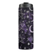 オカルトのゴシック様式の月と五芒星 タンブラー (正面)