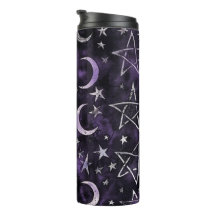 オカルトのゴシック様式の月と五芒星