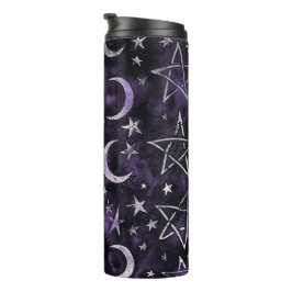 オカルトのゴシック様式の月と五芒星 タンブラー