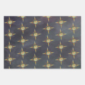 オカルトの太陽の惑星と虹 ラッピングペーパーシート (正面)