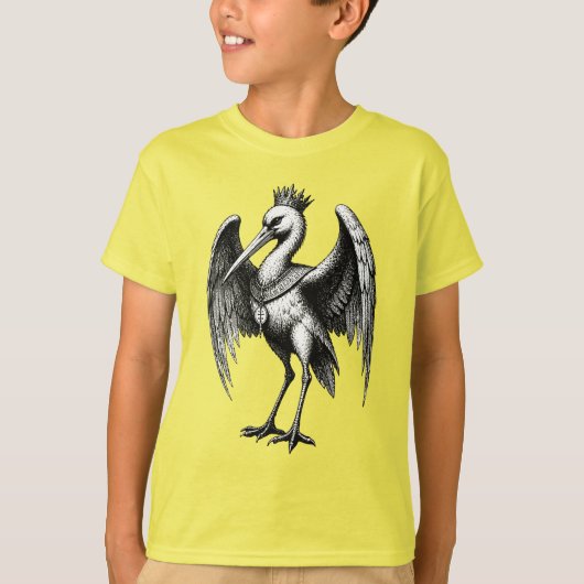 オカルトの翼 ハルファスが現る Tシャツ (正面)