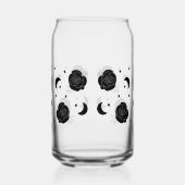 オカルトスカル猫バラ缶ガラスラップ ガラス缶 (左)