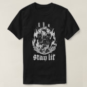 オカルトステイ点灯サタン悪魔の地獄の非神聖なゴシックのウィット Tシャツ (デザイン正面)