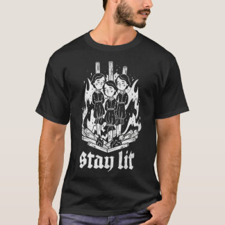 オカルトステイ点灯サタン悪魔の地獄の非神聖なゴシックのウィット Tシャツ