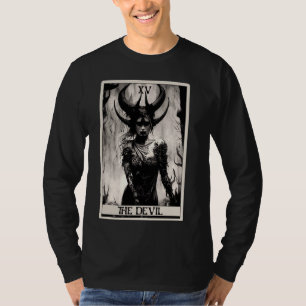 オカルトダークアートホラーザ悪魔のタロットカード Tシャツ