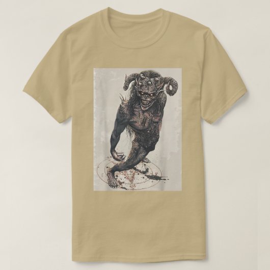 オカルトデビルディアブロ恐れグランジるアートペンタグラム Tシャツ (デザイン正面)