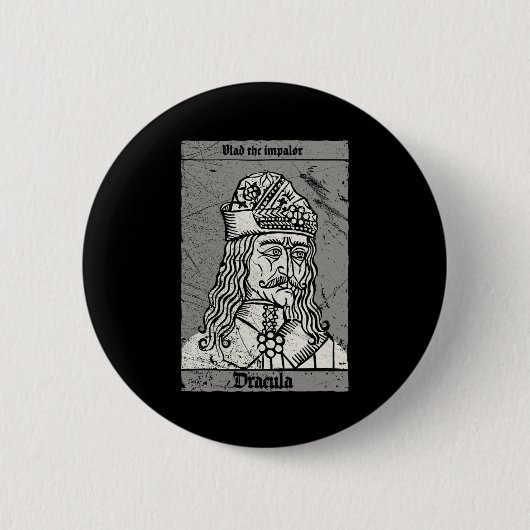 オカルトドラキュラ – Vlad The Impaler Holler Vampire 缶バッジ (正面)