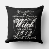 オカルトパーソナライズされた魔女の試練ブラックゴシック クッション (正面)