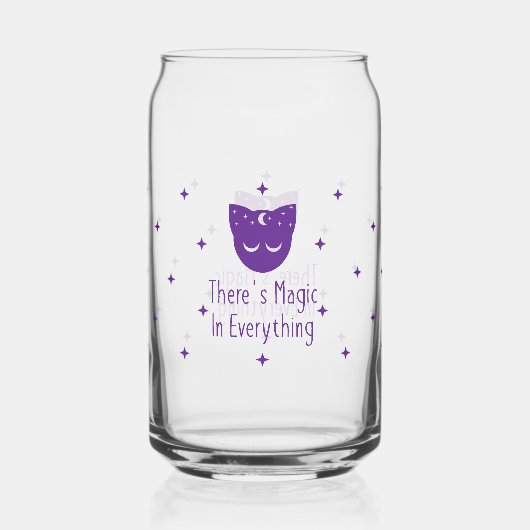 オカルトブラックキャットゴシック飲み物用品 ガラス缶 (正面)