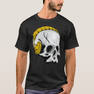 オカルトマジック スカル DJヘッドホン 1 Tシャツ