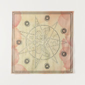 オカルト秘密ピンクローゼウィッチシイル タペストリー (正面(横))