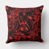 オカルト赤ゴシック様式のバプホメットPentagram Witchcraft クッション (裏面)
