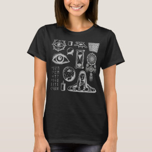 オカルト魔法オールシーズアイウィッチクラフトクリスタルDre Tシャツ