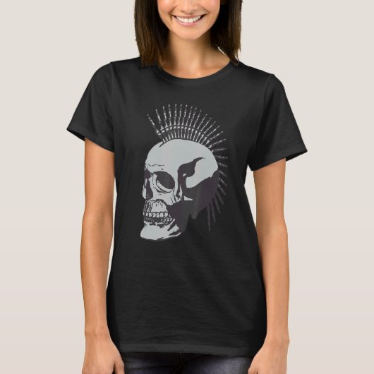 オカルト魔法スカルパンク Tシャツ (正面)