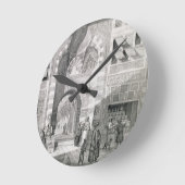 オカル・カイド・ビーの扉の眺め「モニュメント」 ラウンド壁時計 (傾斜)