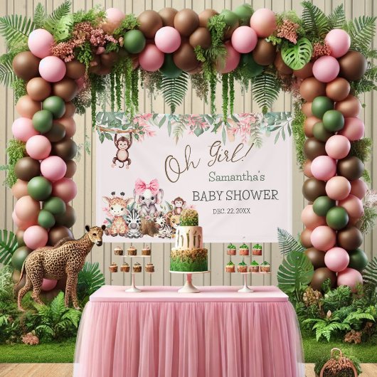 オガールジャングルサファリベイビーシャワーバナー 横断幕