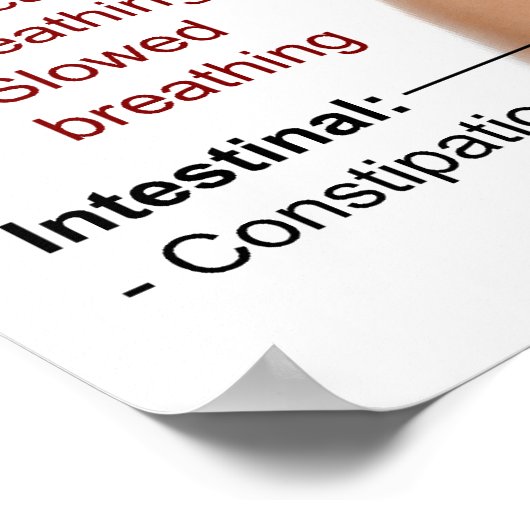 オキシコドンの主な副作用の表 ポスター (角)