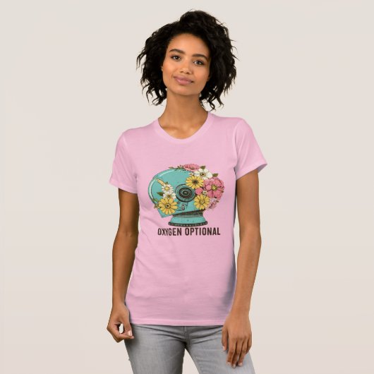 オキシジェン オプション – 幻想的な宇宙飛行士のヘルメットと Tシャツ (正面フル)