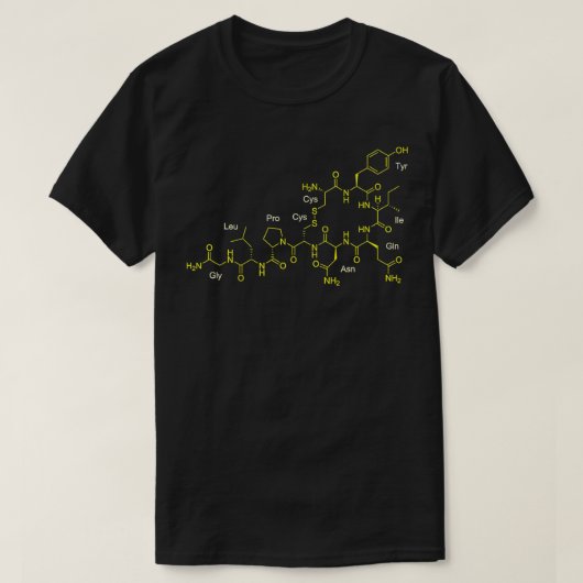 オキシトシン分子ラブケミストリー先生 Tシャツ (デザイン正面)