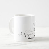 オキシトシン 愛 分子 化学 科学 コーヒーマグカップ (正面左)