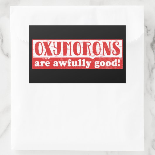 オキシモロンは非常におもしろい良い英語 長方形シール (バッグ)