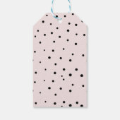 オキソ |ピンク&ブラック書道モダンギフトラベル ギフトタグ (裏面)