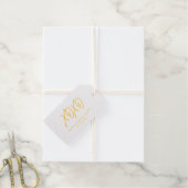 オキソ |金ゴールドハートハッピーバレンタインデー ギフトタグ (麻糸付属)