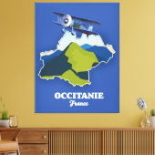 オキタニー フランス 旅行地図 キャンバスプリント (インサイチュ (リビング))