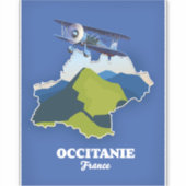 オキタニー フランス 旅行地図 シール (正面)