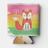 オキツネ酒水彩ストライプ用 缶クーラー (正面)