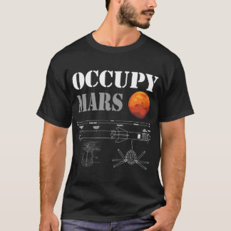 オキュパイ火星スターシップロケット Tシャツ