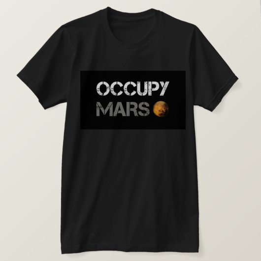 オキュパイ火星ブラックTシャツ Tシャツ (デザイン正面)
