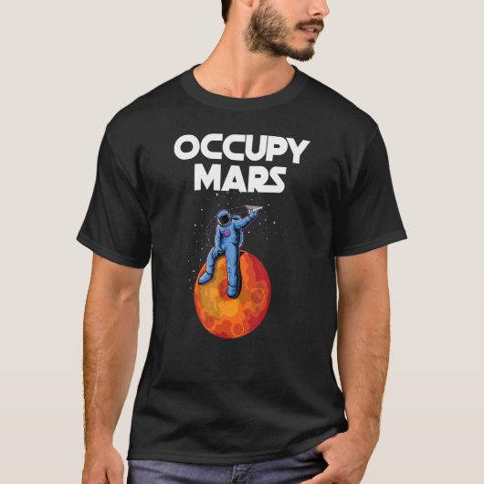 オキュパイ火星惑星宇宙探査機宇宙飛行士アストロン Tシャツ (正面)