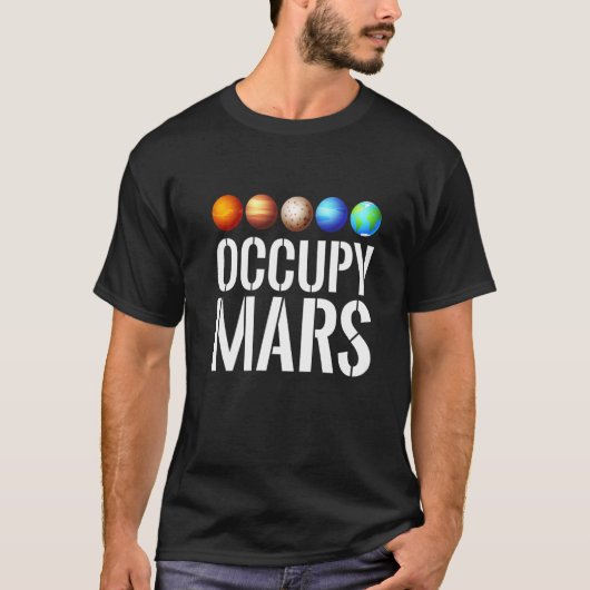 オキュパイ火星火星衣装火星衣装の惑星 Tシャツ (正面)