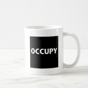 オキュパイ(黒の白) コーヒーマグカップ