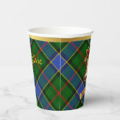 オギリスパーソナライズされたタータンチェッククリスマス 紙コップ (右)