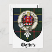 オギリーブクランクレストバッジタータンチェック ポストカード (正面/裏面)