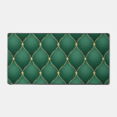 オギー金ゴールドダイヤモンドタフテッドダークエメラルドグリーン デスクマット (正面)