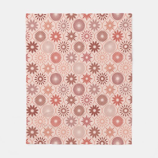 オギー・ボホの花 フリースブランケット (正面)