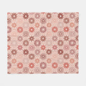 オギー・ボホの花 フリースブランケット (正面(横))